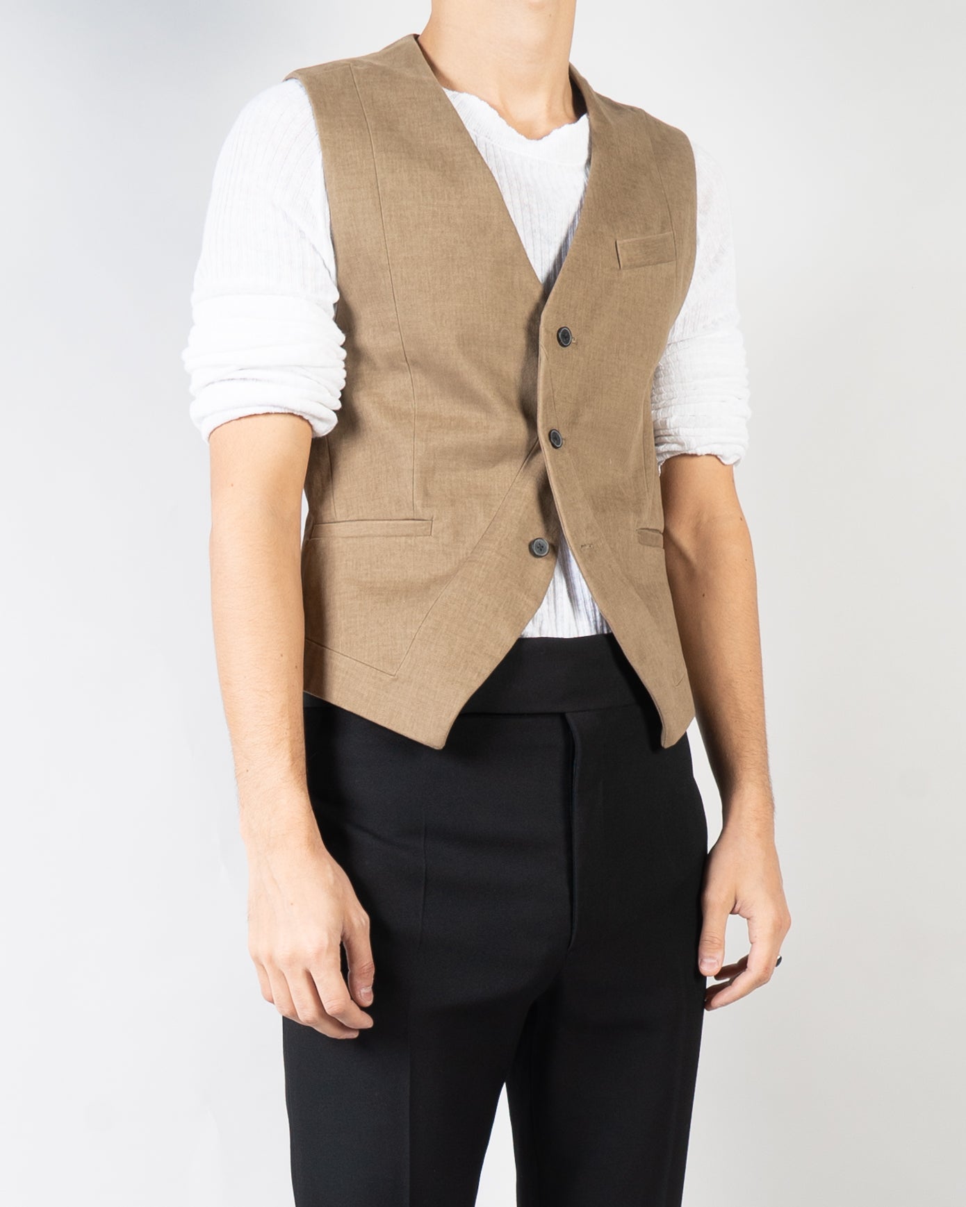 FW20 Beaumont Brown Waistcoat Sample Backyardarchive