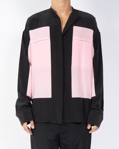 FW18 Pink & Black Colorblock Silk Shirt 1 of 1 Sample