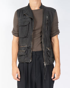 SS16 Washed Cotton Army Runway Vest