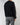 FW20 Black Shawl Collar Embroidered Side Striped Sweater