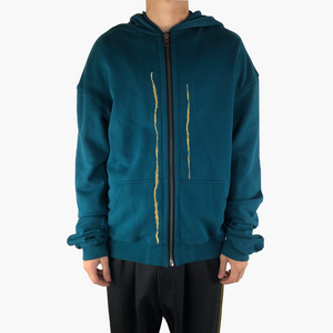 Embroidered Turquoise Perth Hoodie