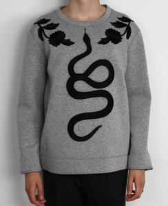 Snake Embroidered Sweatshirt