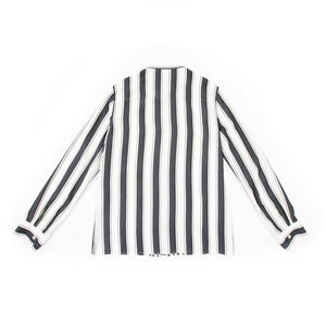 SS17 Black Striped Silk Shirt