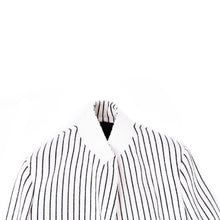 Load image into Gallery viewer, FW19 Ivory Wool Coat with Black Stripes Runway Sample