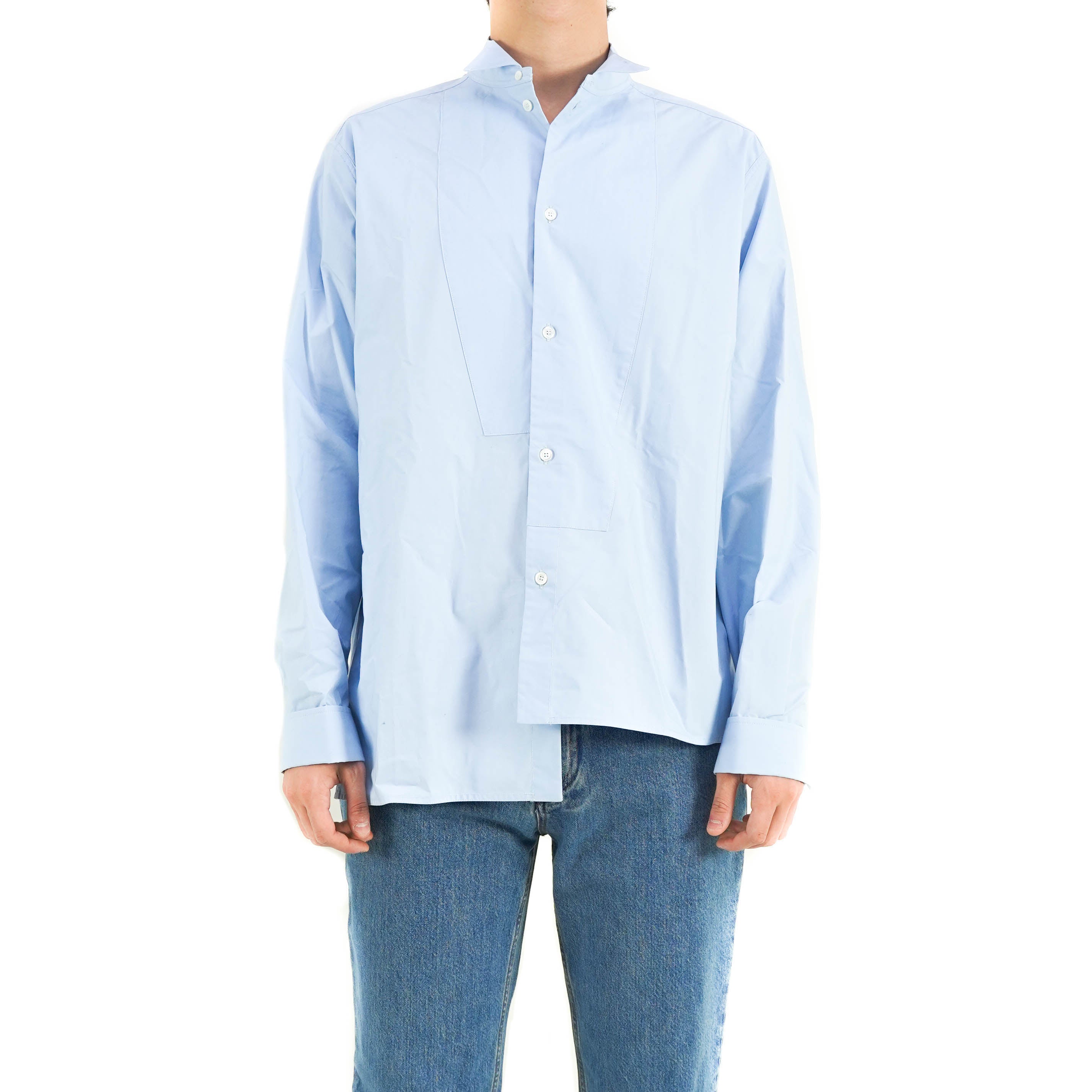 Light Blue Asymmetrical Shirt