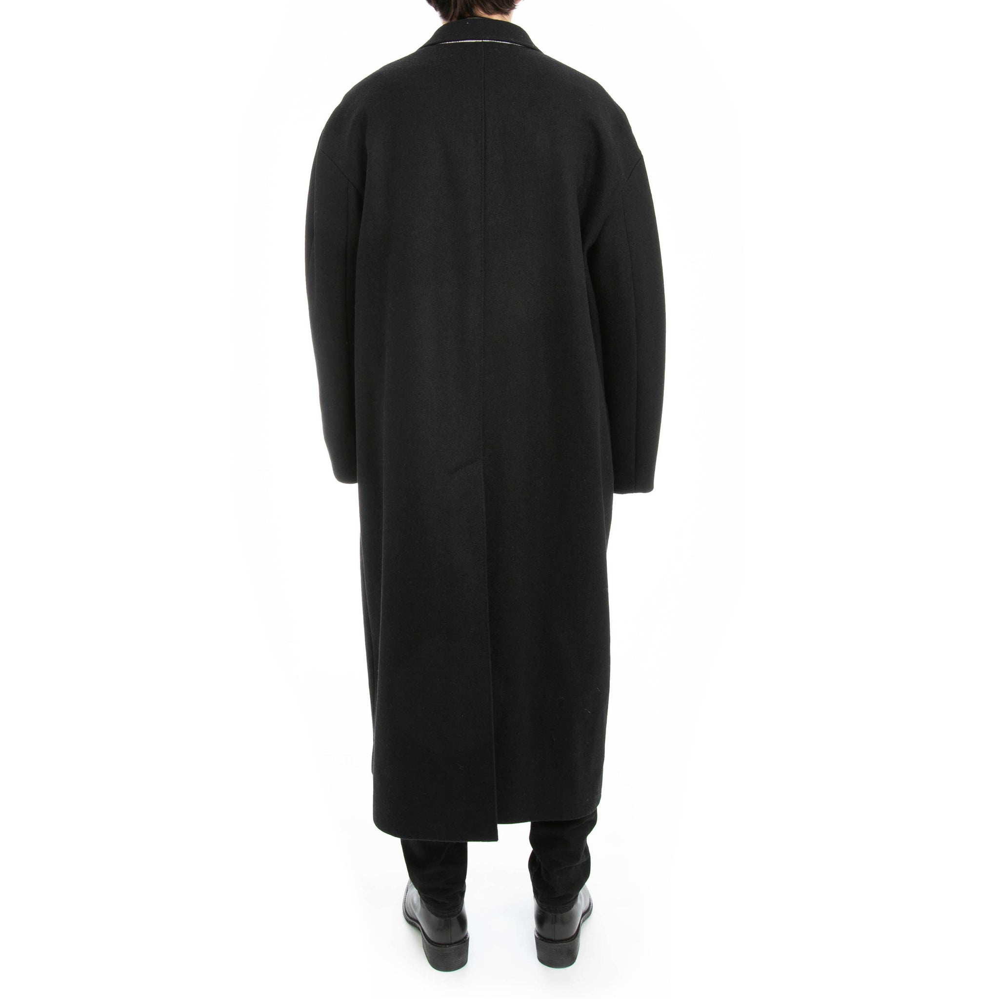 Ankle length hot sale black coat