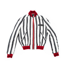 Load image into Gallery viewer, SS17 Striped Opium Silk Bomber