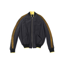 Load image into Gallery viewer, Gold Stripe Bomber Jacket