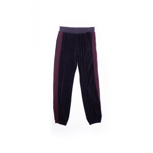 FW15 Purple Velvet Stripe Trousers