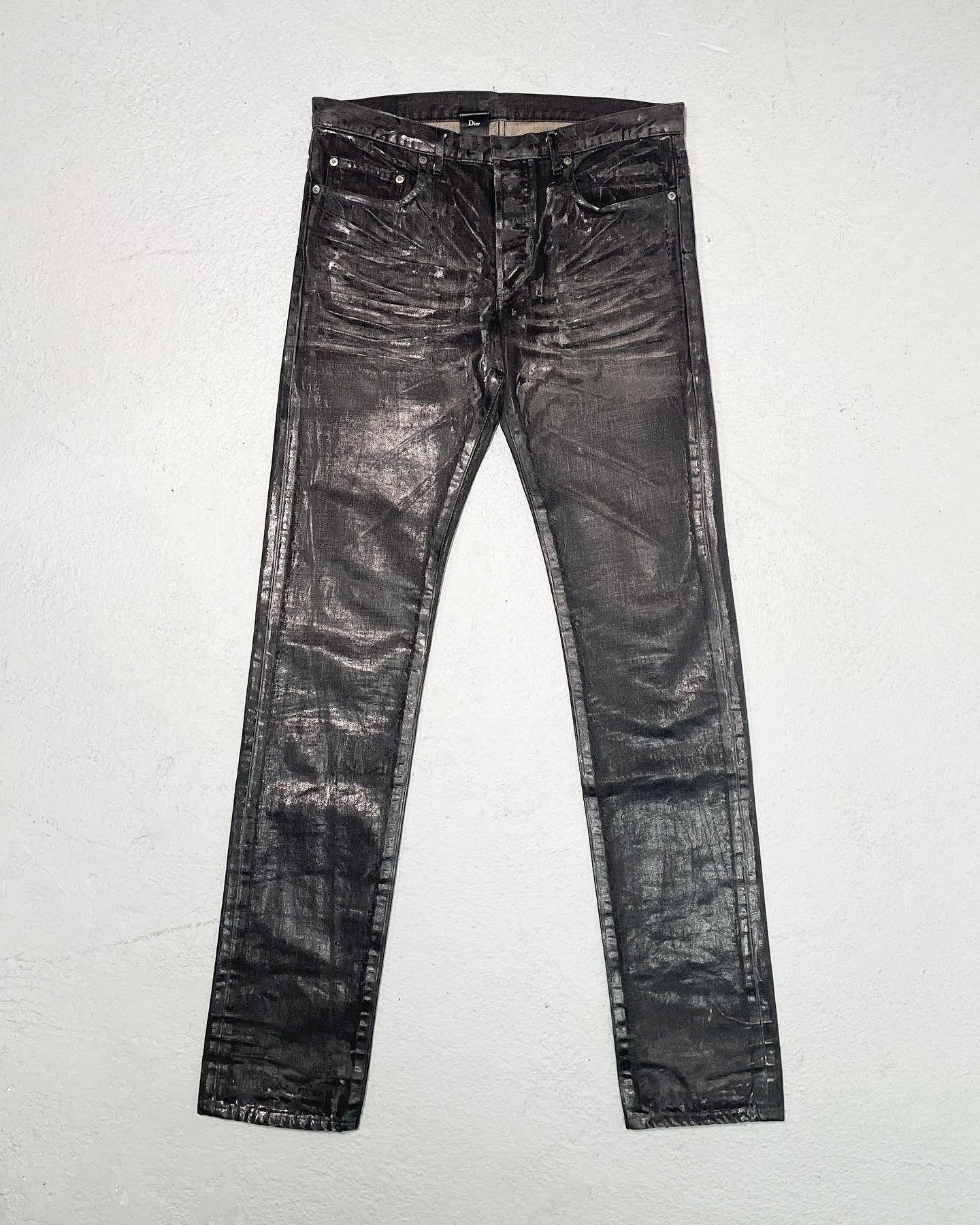 11 by Boris Bidjan Saberi Waxed Denim Jeans - Black | Garmentory