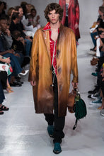Load image into Gallery viewer, FW18 Brown Handpainted Runway Leather Coat