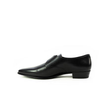 Load image into Gallery viewer, Jacno Black Leather Buckle Loafer