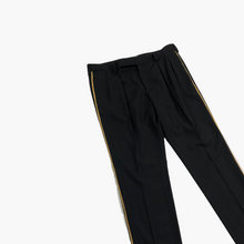 Load image into Gallery viewer, Gold Striped Pleated Trousers